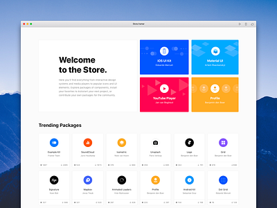 Framer X Store cards components desktop framer framer x light store ui white x