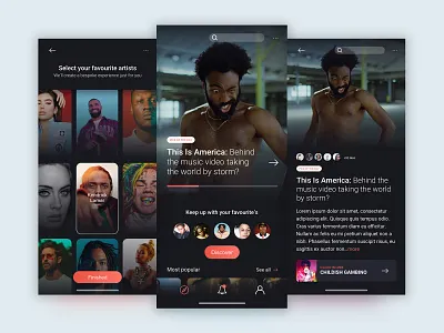 Music App UI Exploration animation app branding clean design graphic design icon illustration ios mobile typography ui uiux ux web web design website
