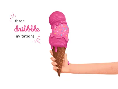 3 dribbble invitation characterdesign illustration