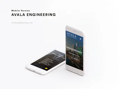 Avala Engineering brand branding company logo companybranding construction mobile version ui uiux ux web webdeisgn website