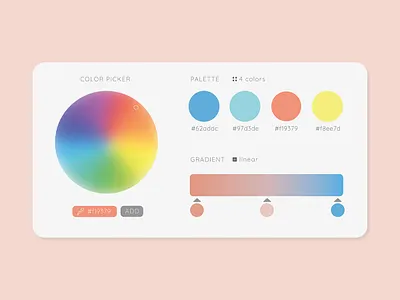 Daily UI #060 - Color Picker app color picker colors colors palette colorwheel daily ui daily ui challenge design desktop eyedropper gradient illustration interface mobile palette ui ux
