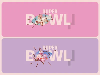 Super Bowl graphic design illustration typography