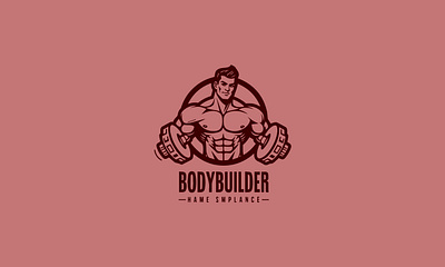 Gym Body Builder Logo Design logo physical