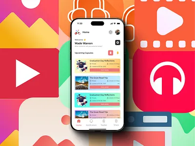 Time capsule concept app design app desing capsule figma time timecapsule ui uidesign ux