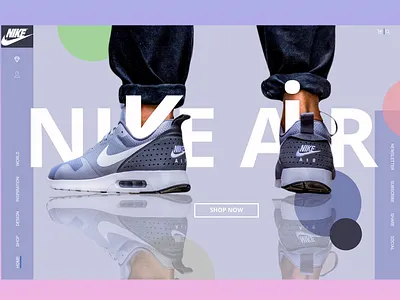 Shadows of the NIKE beautifull design landing page design photoshop portfolio sport typography ui uidesign uiux ux web webdesign website