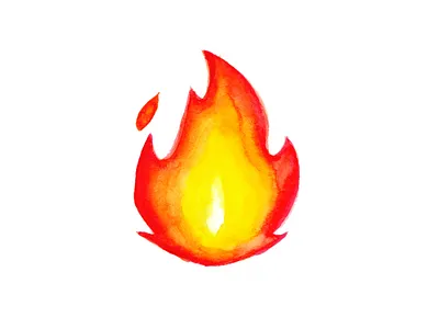 🔥 watercolor emoji