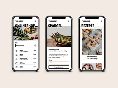 am Markt | Shop & Mobile austria blog farmers market minimal mobile responsive shop uidesign webdesign