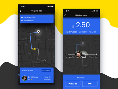Ongoing Ride commuting ios ride ride share schedule schedule ride travel app uidesign uiux