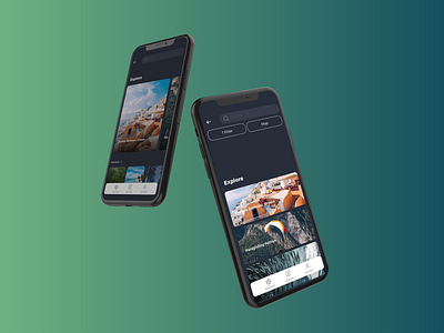 Voyago - Travel App UI Kit app dark design ios iphonex light listing mobile sketch travel ui
