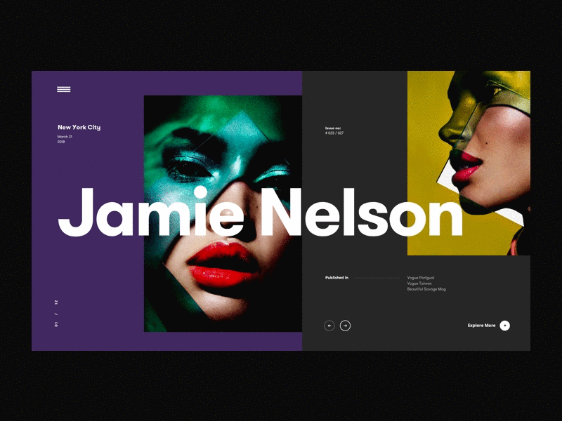 Color Variations clean color color blocks grid header simple slider typography ui web website