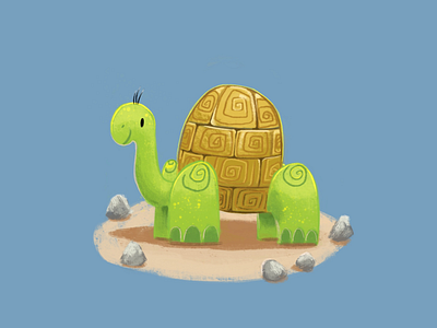 Little Turtle animals character design illustration turtle