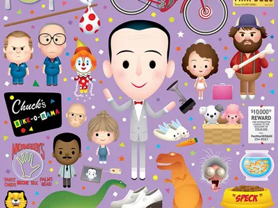 Pee-wee character design cute gallery 1988 jerrod maruyama jmaruyama kawaii limited edition pee wee herman pee wees big adventure pop culture