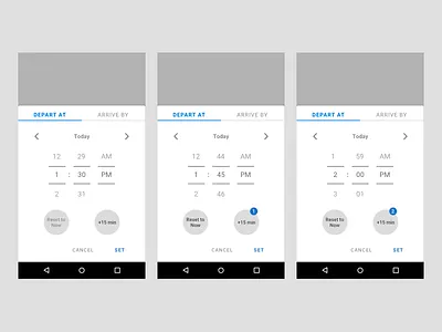 Andriod Transit popup - 2 andriod custom picker popup time timepicker transit
