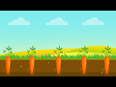 Carrot animation carrot farm illustration vector