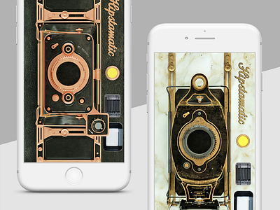 Hipstamatic case 3d app branding c4d camera design hipstamatic illustration ios iphone lens logo photorealistic ui ux