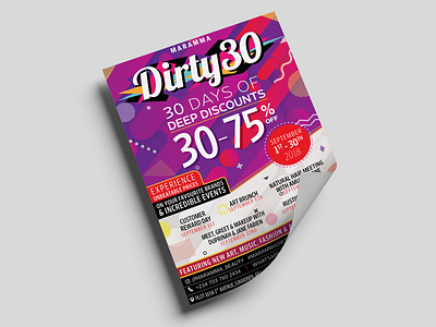 Dirty30 Flyer Mockup advert africa banner branding design designsbyes discount flyer flyer design illustration lagos layout logo nigeria poster promo promotional design typography vector