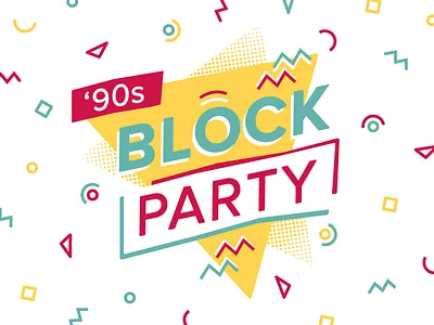 Block Party 90s block block party geometric party retro zig zag