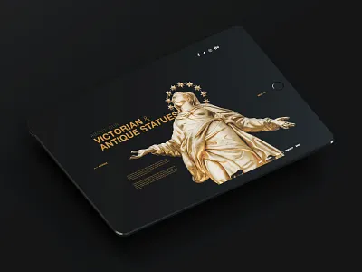 Victorian & Antique Statues design golden illustration landing page sculpture typography uidesign vietnam web