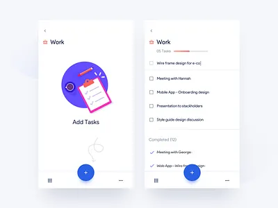 Tasks emptystate illusration ios layout minimal mobile app mobileapp task task list ui ux