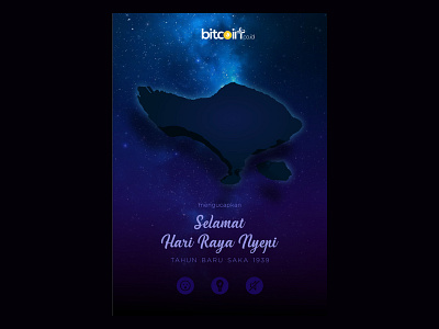 Nyepi day card design cardstock company design holiday poster