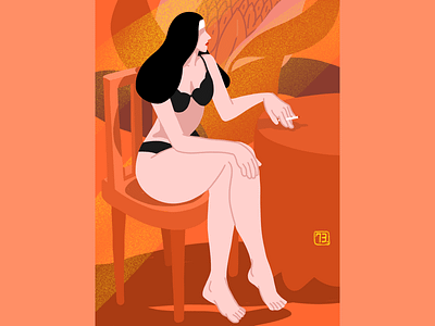 Be yourself character girl illustration