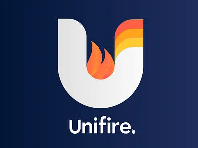 Unifire logo color design dribbble experiment flat gradient inspiration logo logos simple type