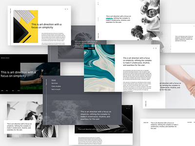 Artboards agency artboards concepts ideation mockups moodboard sketch ui web website