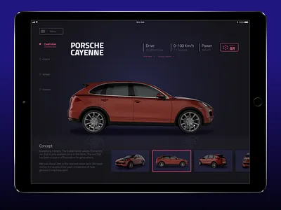 Interactive Automotive Catalog automotive mockup sketch ui