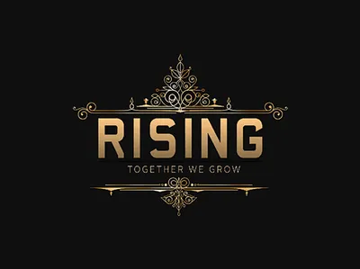Rising graphic design logo logo design print design