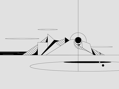 Geomountains conceptual dao darren brown design illustration illustrator line minimal monochrome mountains nature symbolism