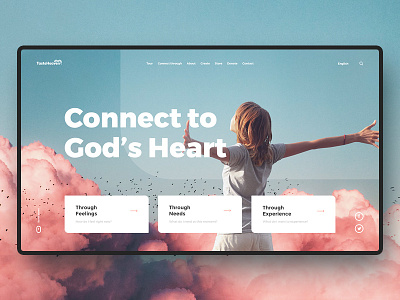 #1 - TasteHeaven blue cloud desing hands heaven homepage sky ui ux website