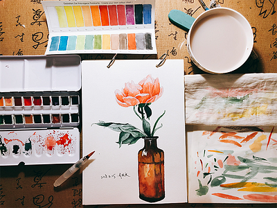 Flower flower paint watercolor