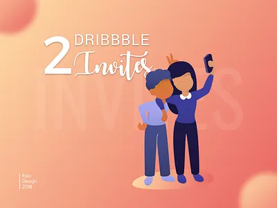 2 Dribbble Invites color design dribbble invite invite giveaway
