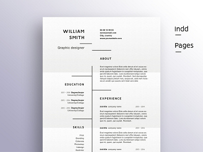 The minimalist a4 clean resume creative resume curriculum vitae cv cv template doc minimal resume modern modern resume professional professional resume resume resume template template