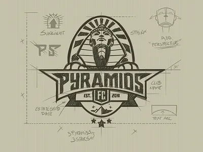 Pyramids Fc logo design construction cartoon logo egypt football mascot mascot character mascot design mascot logo mascot logos pyramids pyramids fc sphinx sport