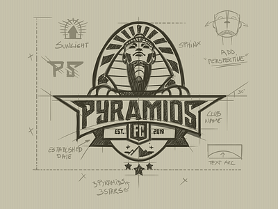 Pyramids Fc logo design construction cartoon logo egypt football mascot mascot character mascot design mascot logo mascot logos pyramids pyramids fc sphinx sport