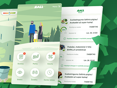 Interactive app ecofriendly green lithuania mobile app mobile app design ui