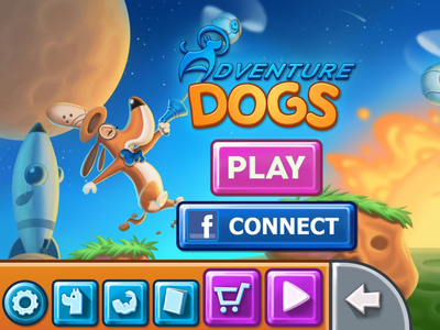 Adventuredog background design icon illustration logo ui