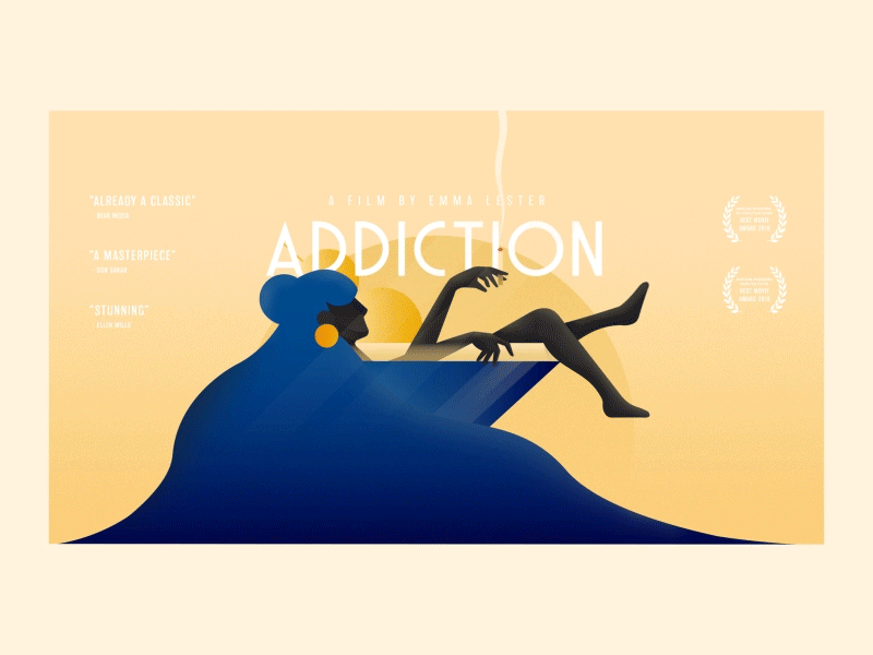 Illustrated Movie Website animation artdeco concept illustration interface minimal motion ui ux web website