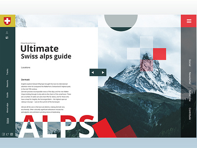 Alp guide landing page beautifull design icon landing page design mountain photoshop portfolio travel ui uiux ux web webdesign website