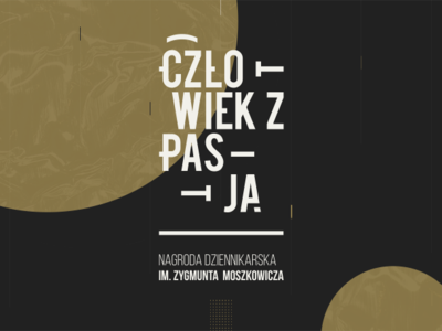 czlowiek z pasją award journalist logotype typography writers