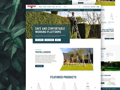 Henchman barlow condensed ecommerce header home page landing page magento mobile navigation responsive shop ui user interface ux website website design