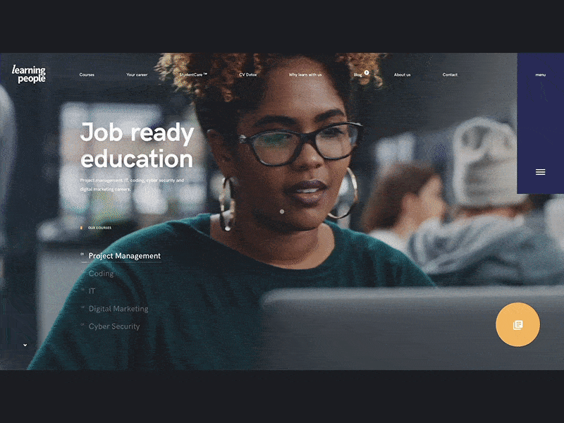 LearningPeople_Homepage ui ui animation video background web website