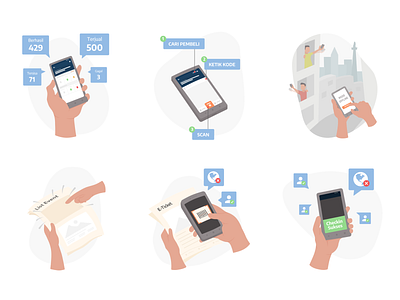 Illustrations for Loket.com design icon illustration isometric mobile ui