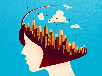 Changing The Game- Adweek adweek art artist cityscape commission conceptual design digitalillustration editorial female future illustration magazine minimalist negative space silhouette sky surreal tang yau hoong urban