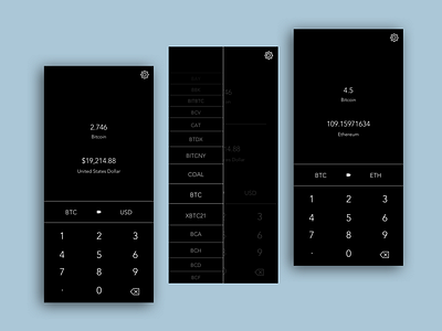 Calculator - Daily UI 004 calculator crytocurrency daily ui daily ui 004 dailyui004 ui