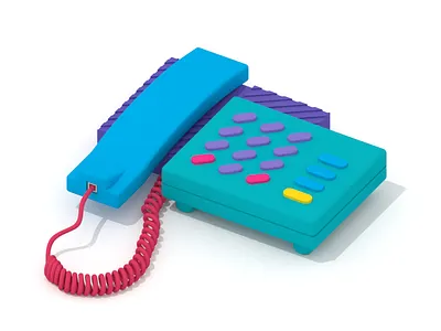 Telephone 3d blender illustration phone telephone