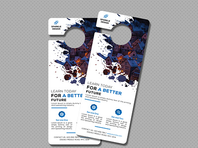 Corporate Door Hanger bank business business flyer business hanger company corporate corporate hanger creative design door hanger flyer global hangers management marketing modern offering providing ready to print seo