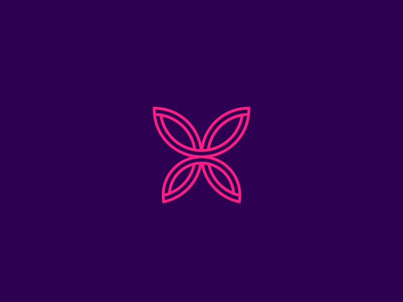 Vivaura Logomark abstract brand butterfly design geometric identity letter logo mark minimal symbol v wings