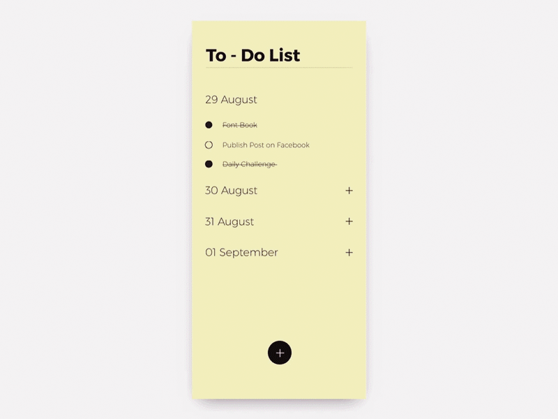 To - Do List animación animate animation app colorful design logo motion todo typography uiux yellow